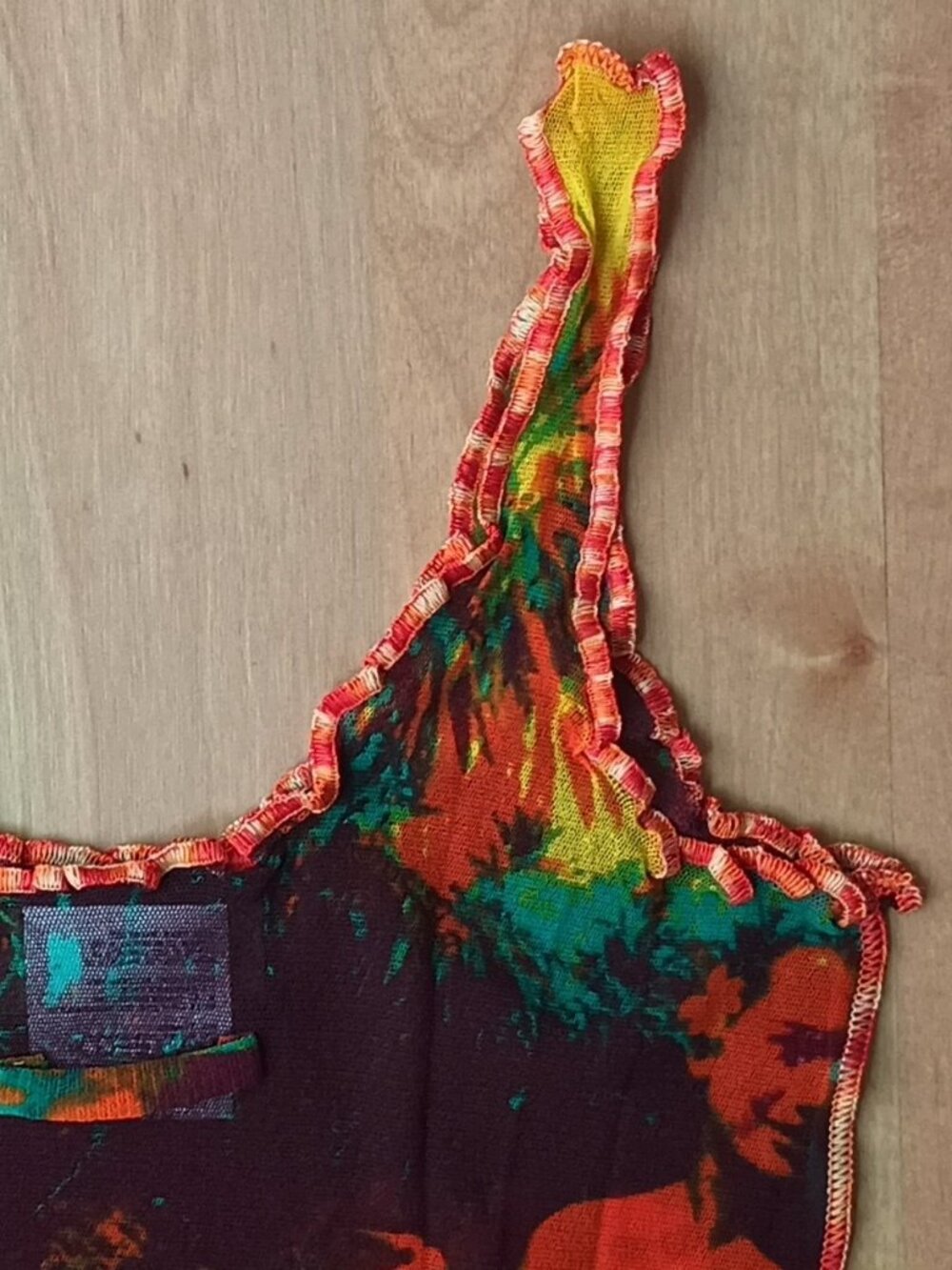 Vintage Jean Paul Gaultier-Gauguin Printed Mesh Dress-Iconic; Unworn Condition - Picture 10 of 13